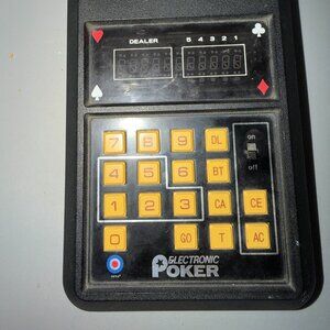 Vintage Entex Electronics Handheld Electronic Poker Game Tested and Working